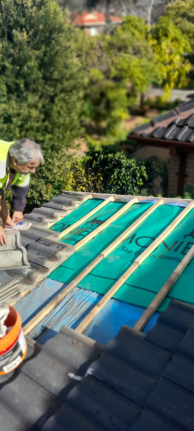 Sarking and battens installed during full roof restoration